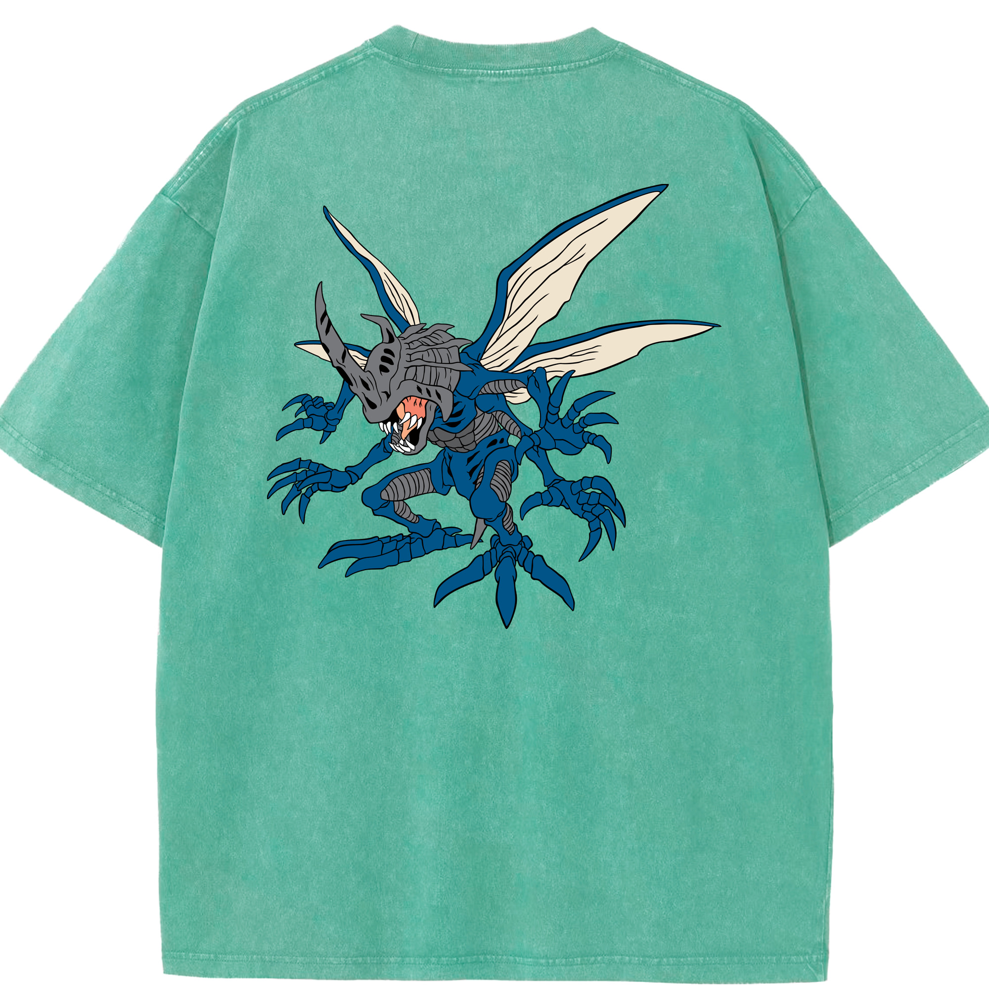 （画像用） Digimon デジタルモンスター/デジモン 綿100% ヴィンテージ風 半袖Tシャツ（背面プリント）